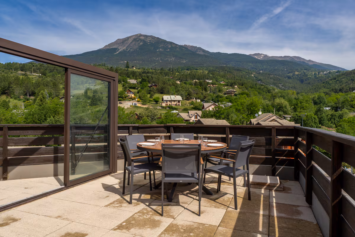 Vue d'ensemble de la terrasse